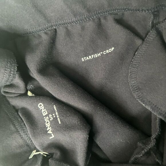 Lands’ End Women’s Starfish Pull-on Navy Blue Cropped Pants Size S 4-6 - Picture 10 of 14